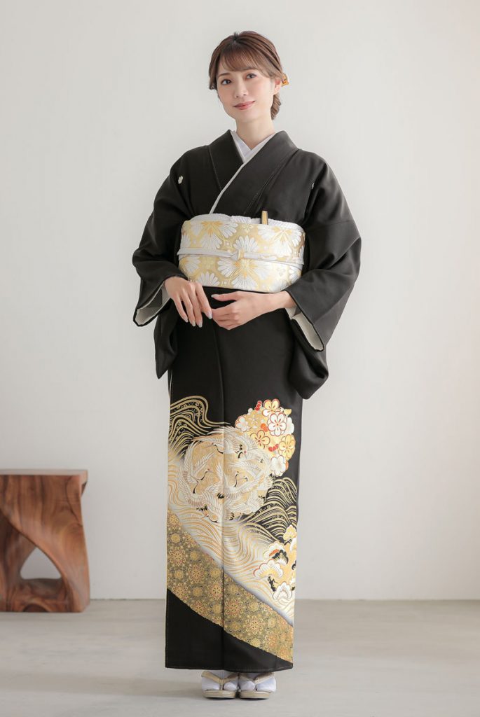 T433 桂由美　波に鶴花丸文